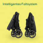 Bebeconfort Luvia Trio, Kinderwagen 3 in 1, 0–4 Jahre (0–22 kg), Baby Kinderwagen, Babyschale, Kinderwagenaufsatz, Smartes Faltsystem, Verstellbarer Schieber, Stoßdämpfung auf Rädern, Mineral Graphite