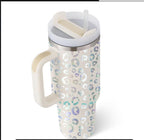 40 oz Becher mit Griff und Strohhalm, isoliert, auslaufsicher, Vakuum-Kaffeetasse aus Edelstahl mit Deckel, konischer Becher, Geschenke für Valentinsliebhaber, geeignet für Auto, Fitnessstudio, Büro, Reisen