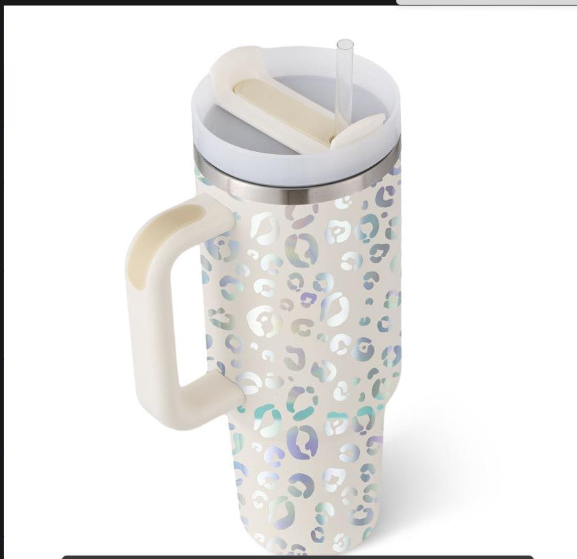 40 oz Becher mit Griff und Strohhalm, isoliert, auslaufsicher, Vakuum-Kaffeetasse aus Edelstahl mit Deckel, konischer Becher, Geschenke für Valentinsliebhaber, geeignet für Auto, Fitnessstudio, Büro, Reisen