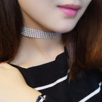 Mode Frauen Full Crystal Strass Choker Halskette Hochzeit Schmuck Choker Halsketten Für Frauen