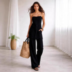 Damen Minimalistisches Jumpsuit-Set Einfarbig