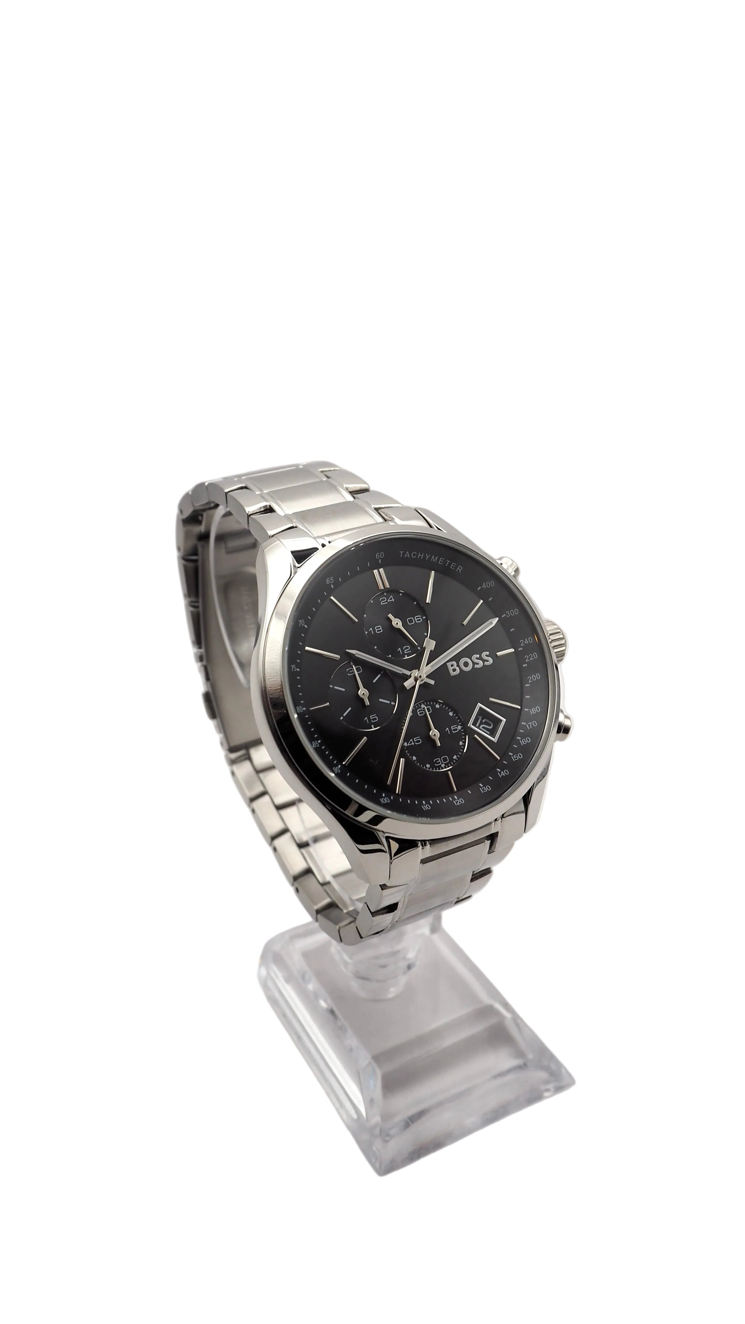 Boss Grand Prix Chronograph 1513477 Herrenuhr Edelstahl Silber Neu OVP