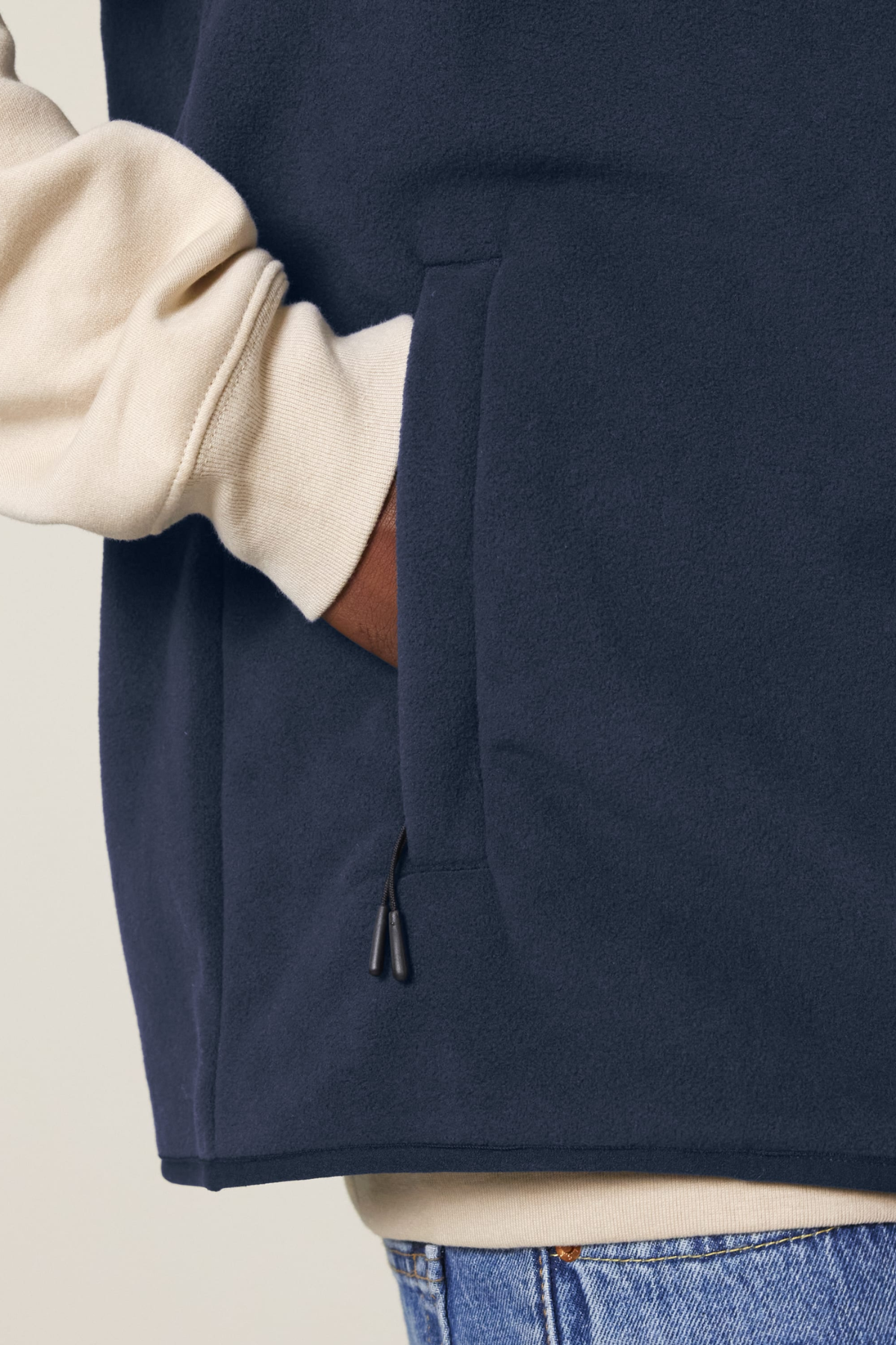 White Label Stick Herren ärmellose Fleece-Jacke