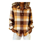 Damen lässiger Pullover im Retro-Kontrastkaromuster