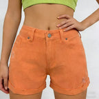 Casual Retro Distressed Womens Denim Shorts