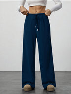 Women's Solid-color Casual Straight-leg Pants