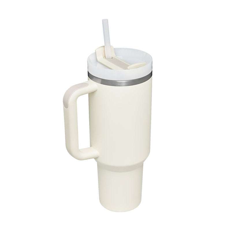 40 oz Becher mit Griff und Strohhalm, isoliert, auslaufsicher, Vakuum-Kaffeetasse aus Edelstahl mit Deckel, konischer Becher, Geschenke für Valentinsliebhaber, geeignet für Auto, Fitnessstudio, Büro, Reisen
