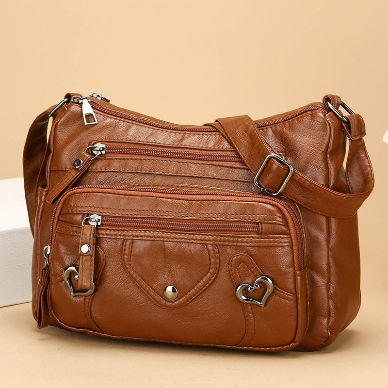 Sac à bandoulière polyvalent de haute qualité au design spacieux et multicouche