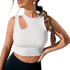 Damen Mode Ausgehöhltes Bauchfreies Top