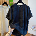 Summer Fashion Mens Breathable High-End Crew-Neck Top