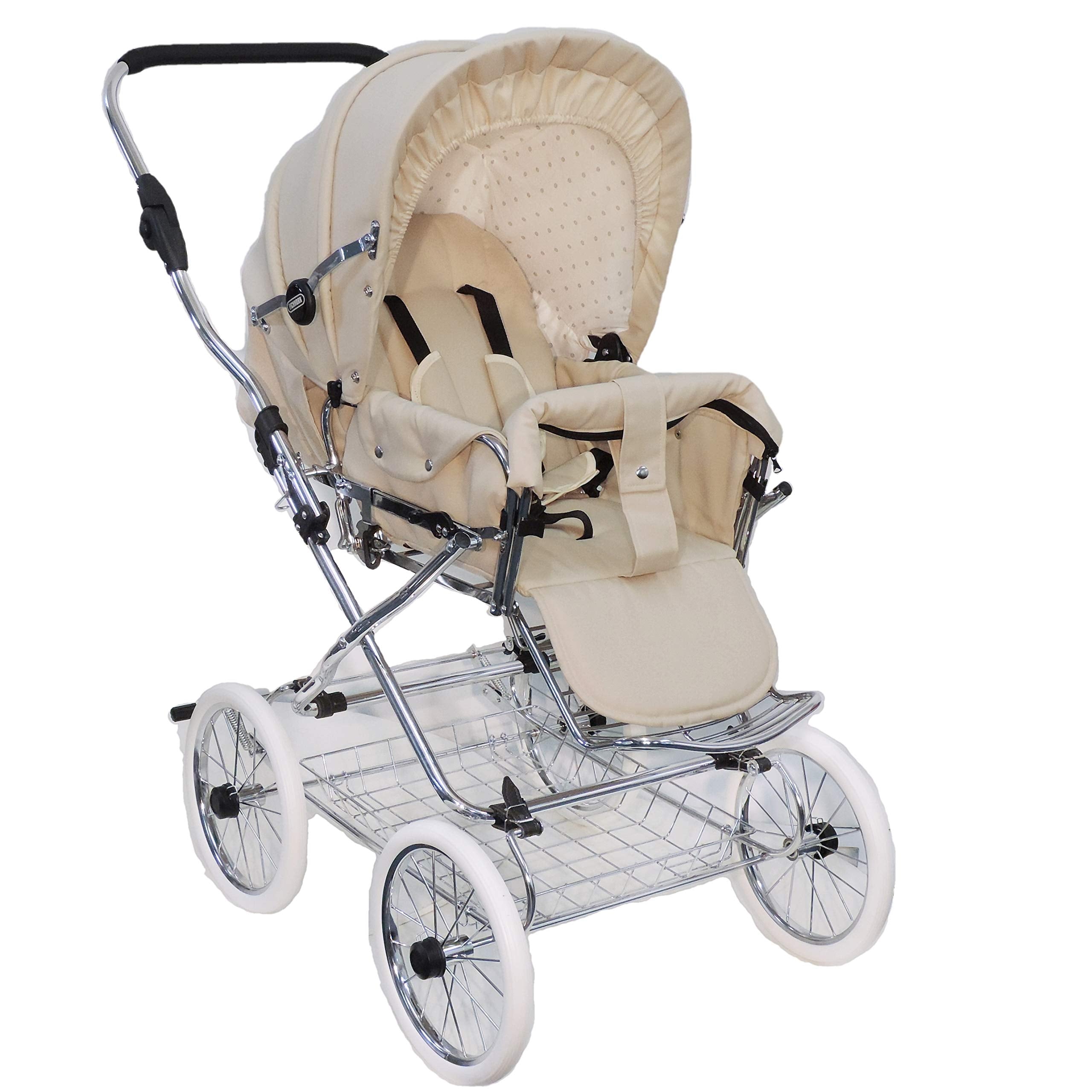 EICHHORN Kinderwagen Kombikinderwagen Komplett-Set, 0-3 Jahre, umbaubar zum Sportwagen, inklusive Babytragetasche, EVA-Rad, marineblau