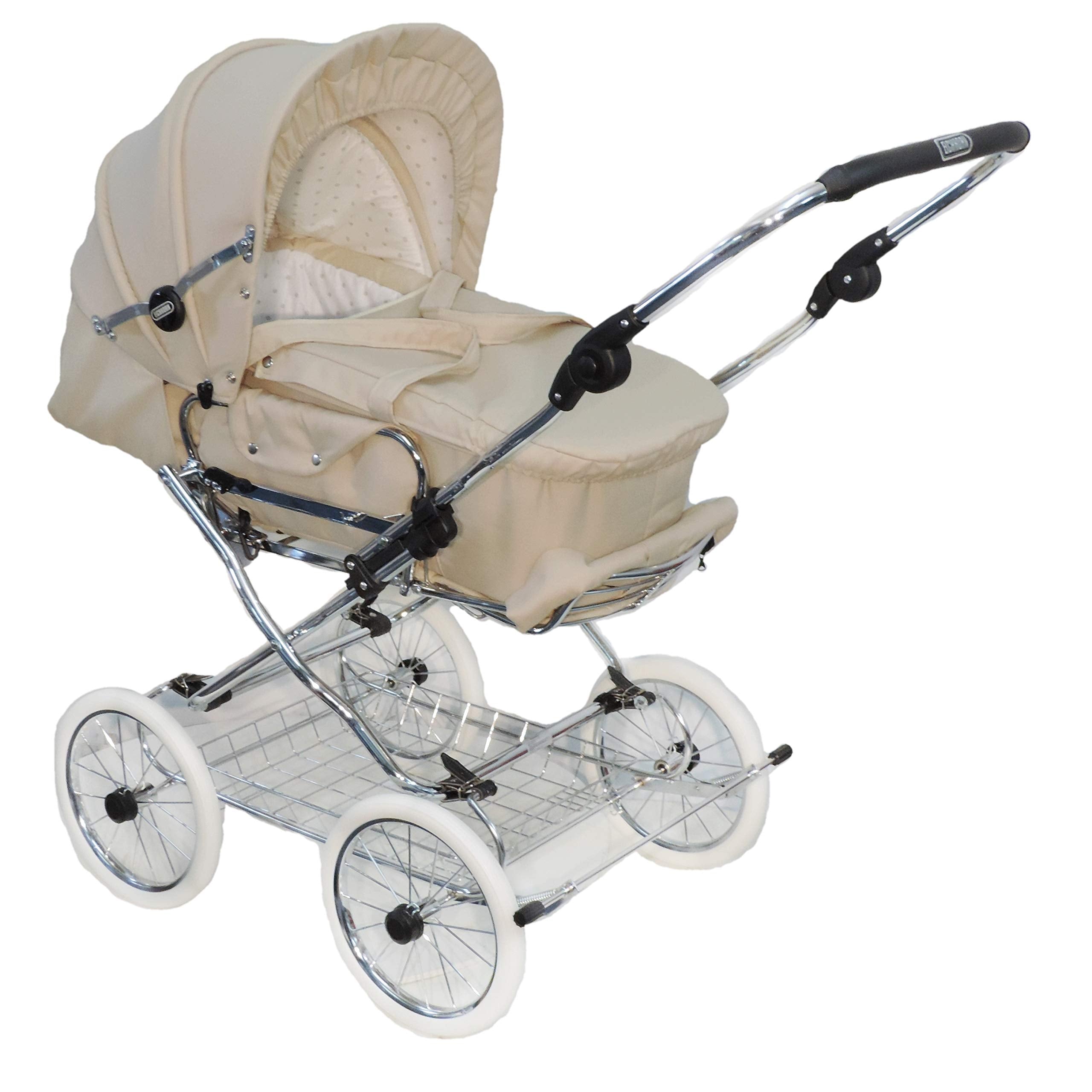 EICHHORN Kinderwagen Kombikinderwagen Komplett-Set, 0-3 Jahre, umbaubar zum Sportwagen, inklusive Babytragetasche, EVA-Rad, marineblau