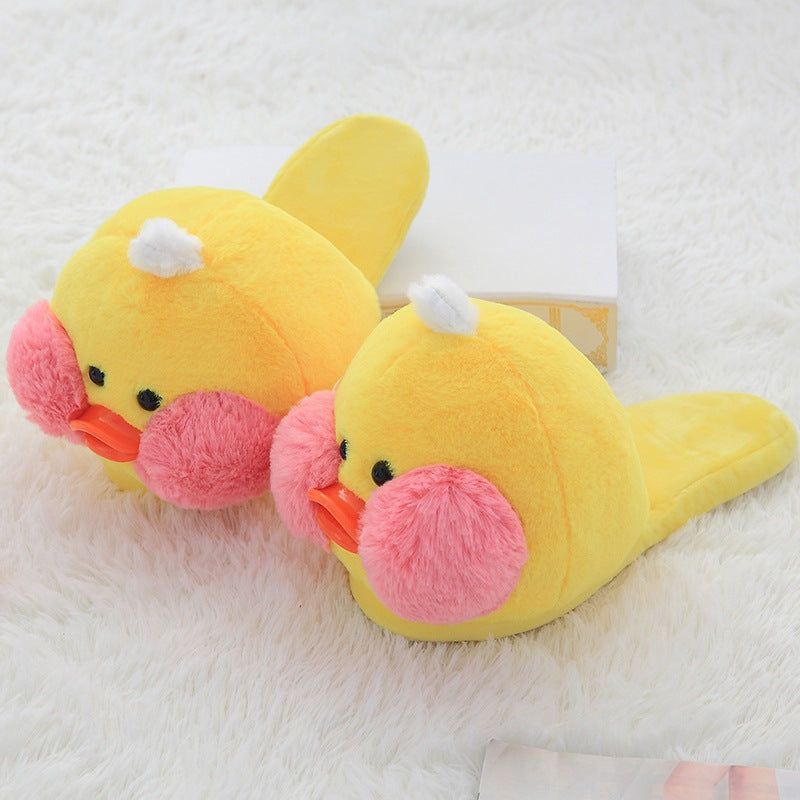 Autumn And Winter Warm Plush Home Indoor Cotton Slippers