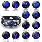 12 Sternzeichen Armband Leuchtendes geflochtenes Design Armband für Männer Frauen Kinder