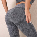 Nahtlose gestrickte sexy Hüft-High-Waist-Yoga-Hose