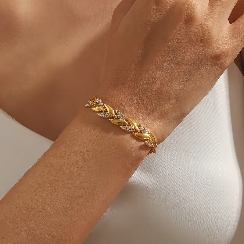 1 Stück individuell gestaltetes Weizenblatt-Halstuch, verziert mit Steinen, für europäische und amerikanische Frauen