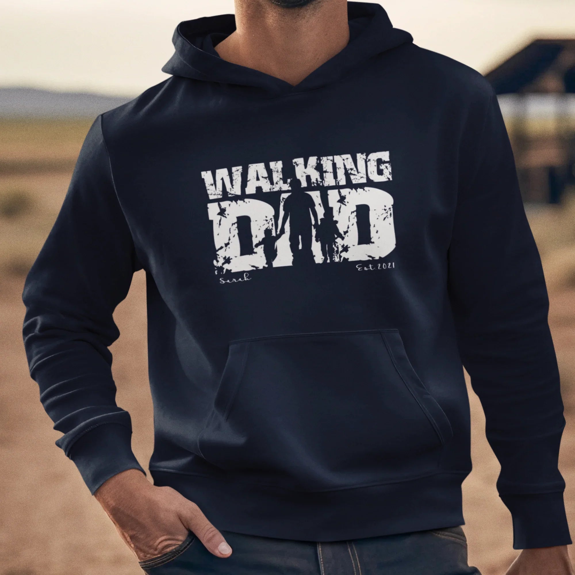 PAPA Hoodie WALKING DAD personalisiert