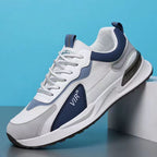 Herren Colorblock Mesh-Schuhe Modisch Lässig Schnür-Sneaker Outdoor Atmungsaktiv Lauf-Sportschuhe