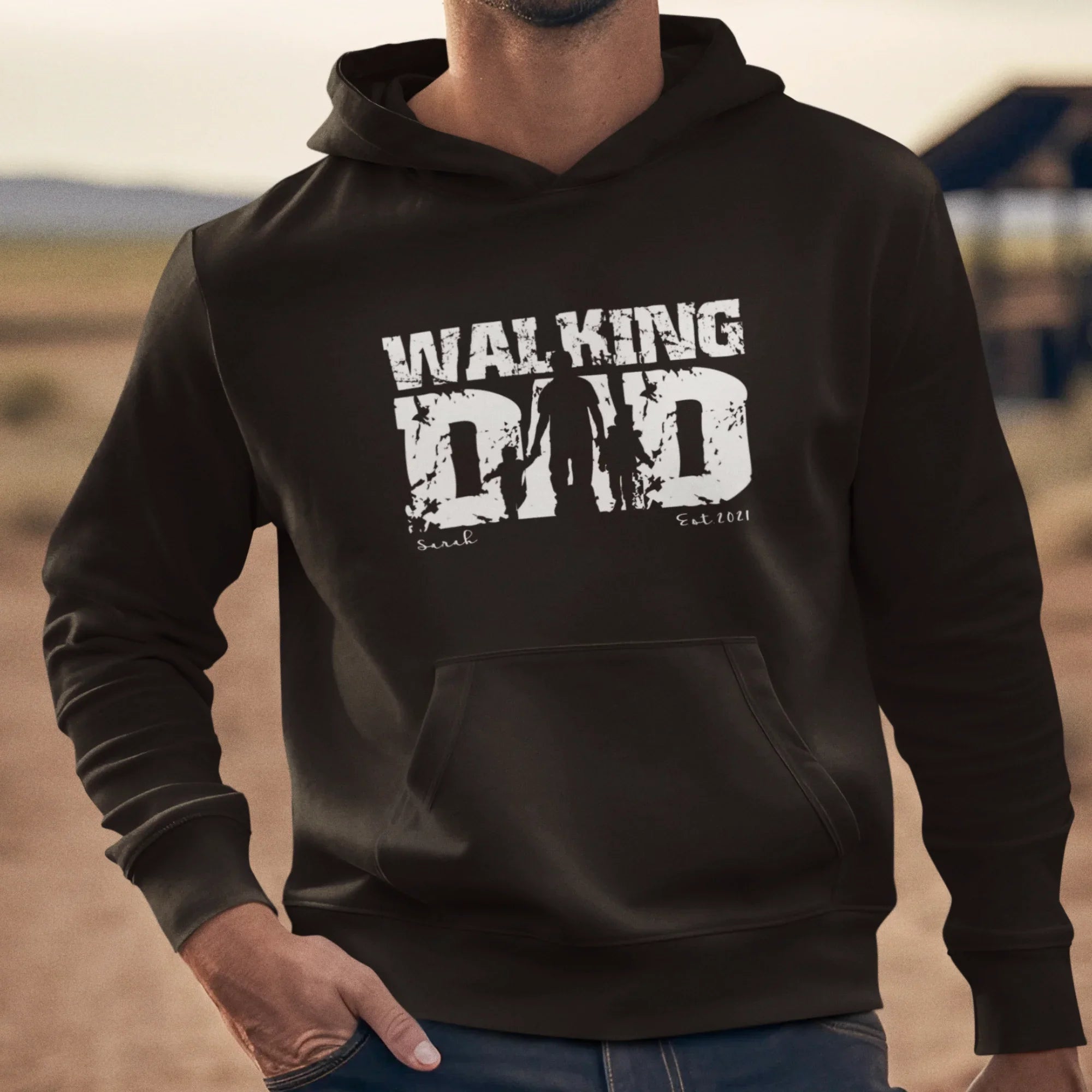 PAPA Hoodie WALKING DAD personalisiert