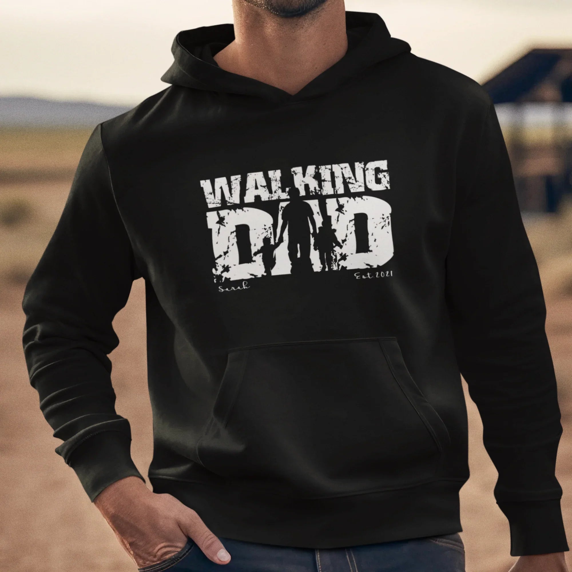 PAPA Hoodie WALKING DAD personalisiert