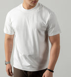 Cold Liquid Ammonia Mercerized Cotton Short-sleeved T-shirt For Men