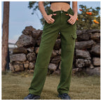 Women's Loose High-waist Straight-leg Casual Trousers