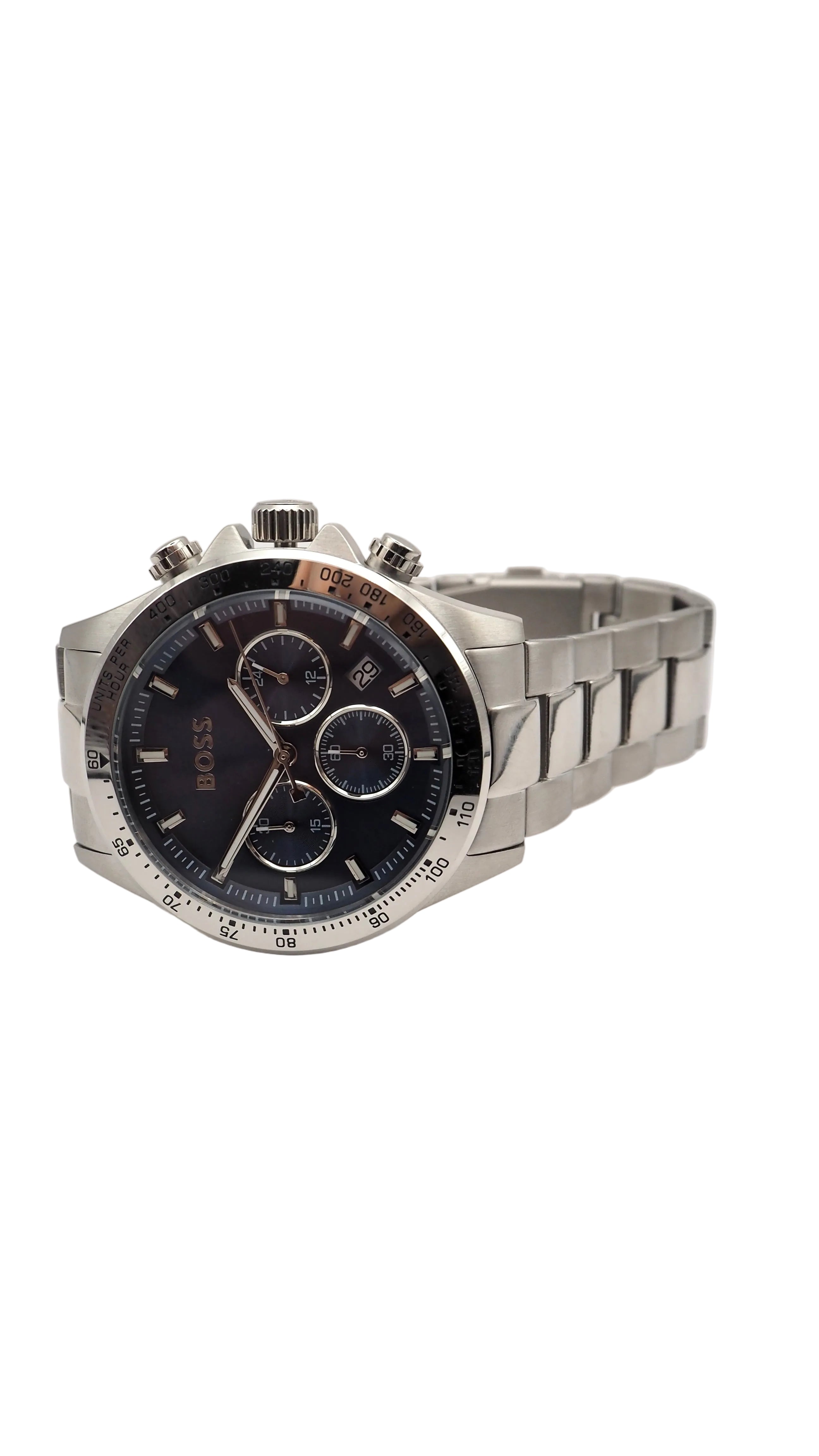 Boss Hero Chronograph 1513755 Herrenuhr Edelstahl Silber Neu OVP