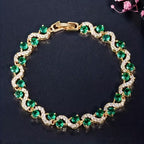 Glänzendes Wellensteinarmband - Luxusschmuck für Hochzeit und Party