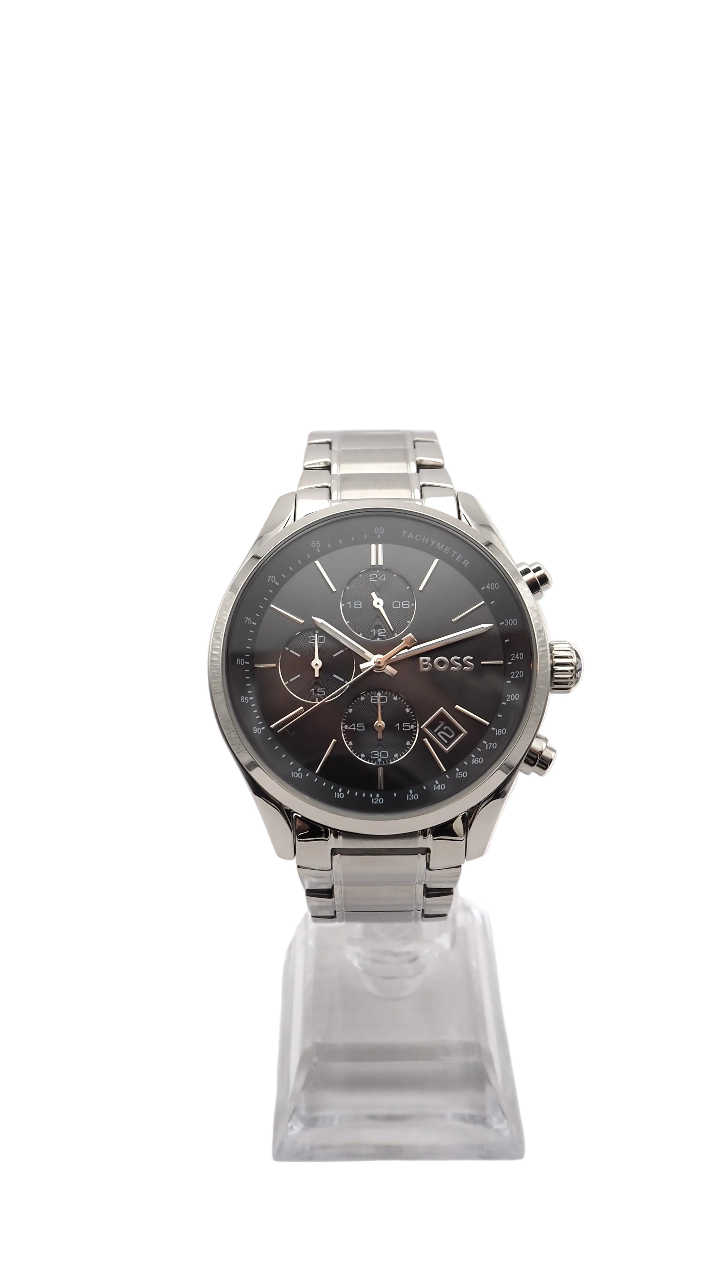 Boss Grand Prix Chronograph 1513477 Herrenuhr Edelstahl Silber Neu OVP