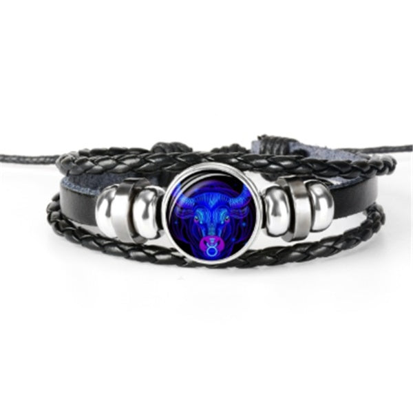 12 Sternzeichen Armband Leuchtendes geflochtenes Design Armband für Männer Frauen Kinder