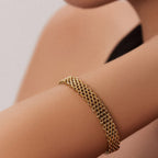 Women's Chain Bracelet Business Casual Golden Silver Metal Bracelet Jewelry