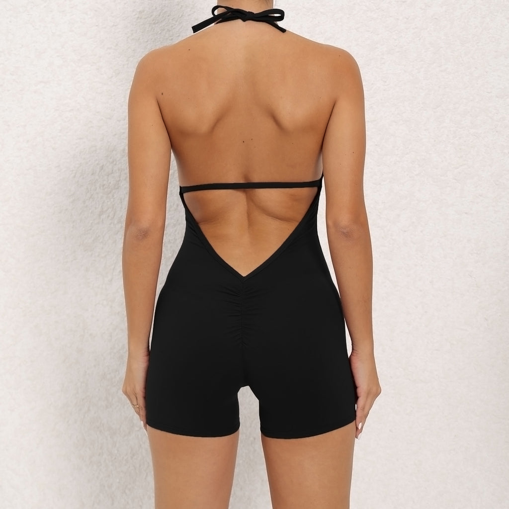 Combinaison slim "Peach-Hip" pour le yoga, avec dos esthétique
