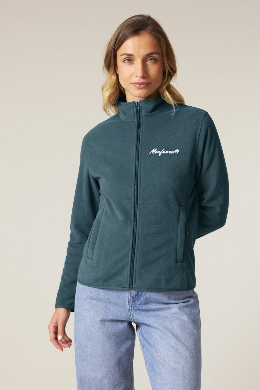 White Label Damen-Fleecejacke mit Stickerei