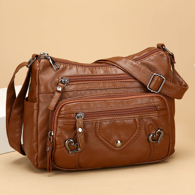 Sac à bandoulière polyvalent de haute qualité au design spacieux et multicouche