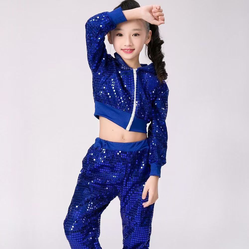 Childrens Sequined Hip-hop Street Dance Performance Cheerleading Team Sportswear