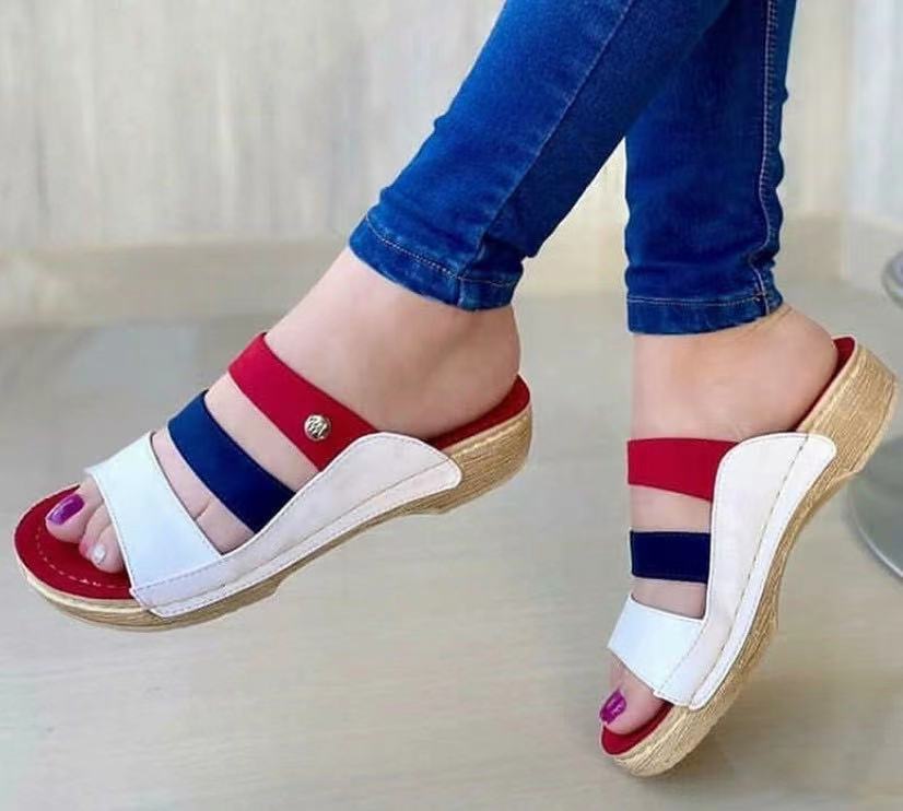 Chaussures d'été pour femmes de style ethnique européen et américain