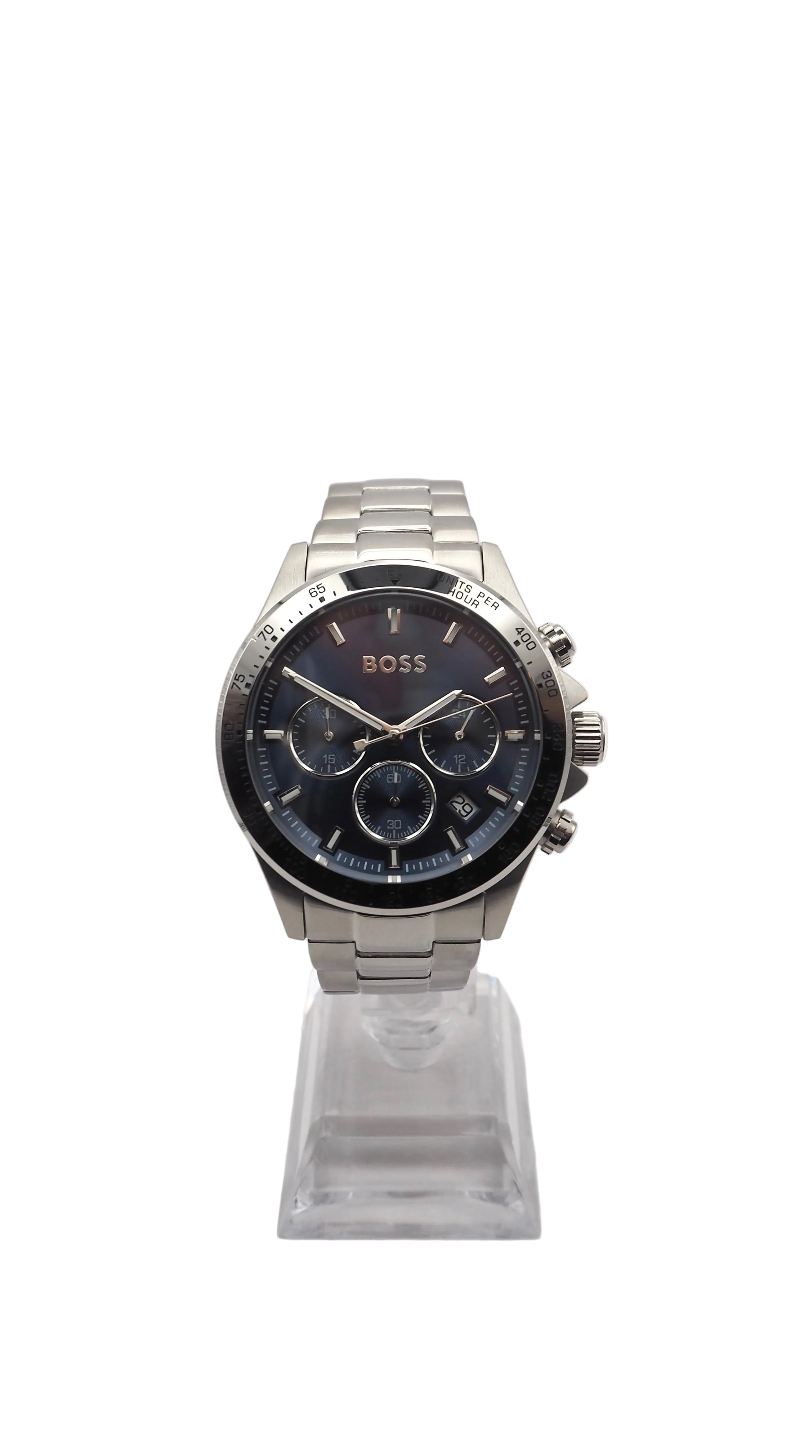 Boss Hero Chronograph 1513755 Herrenuhr Edelstahl Silber Neu OVP