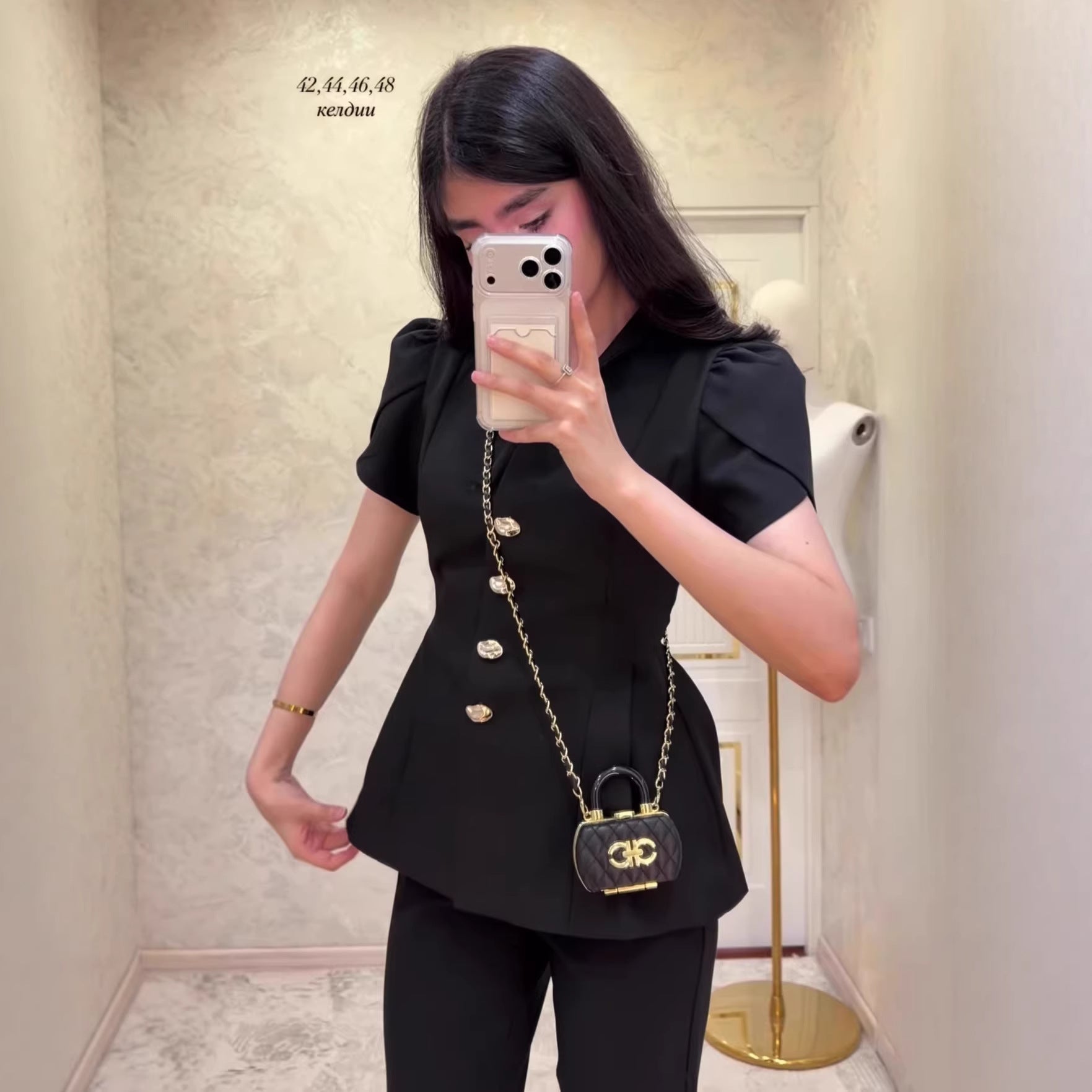 Short sleeved lapel cardigan top for women