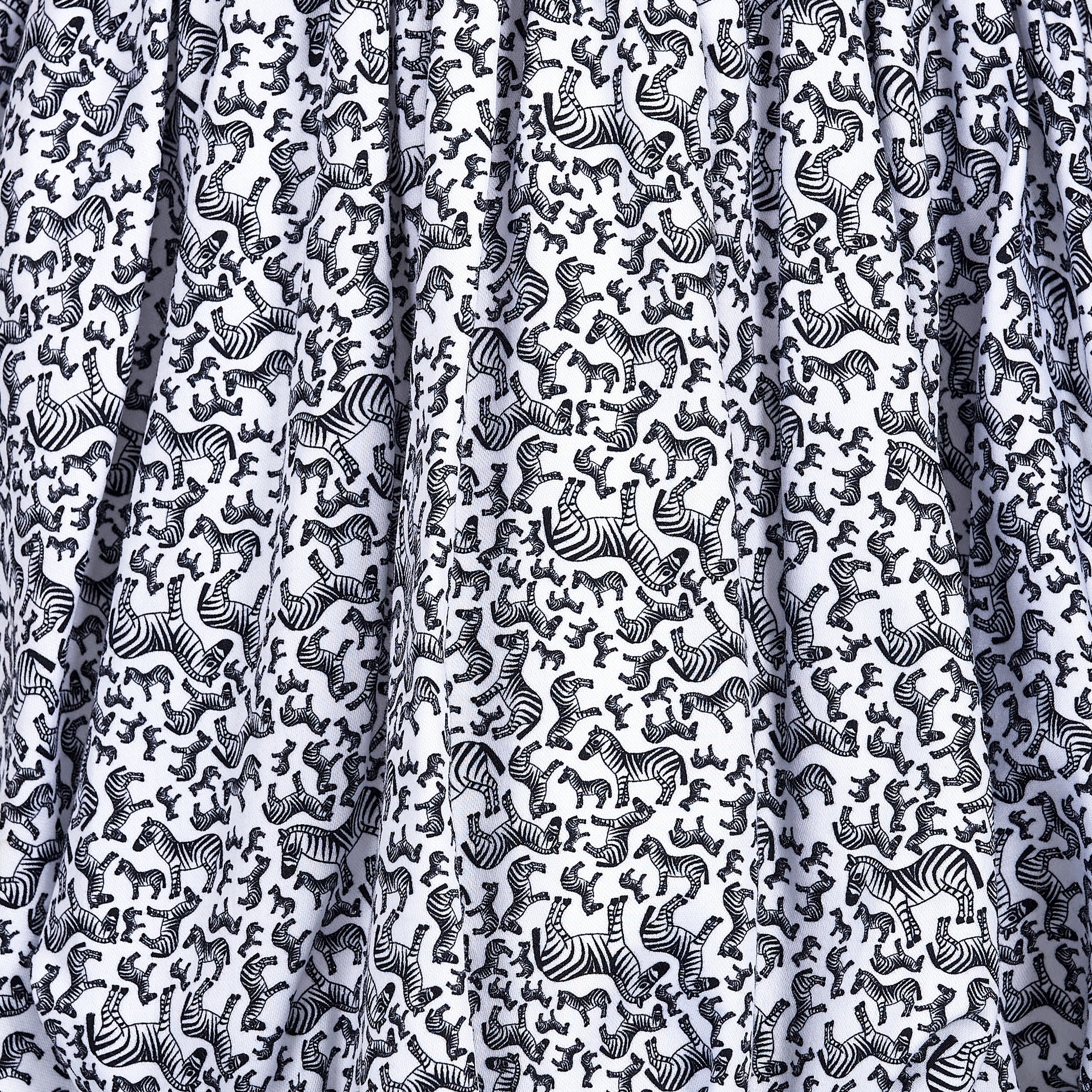 Balloon-Kleid aus Baumwolle mit Zebra-Rock
