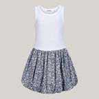 Balloon-Kleid aus Baumwolle mit Zebra-Rock
