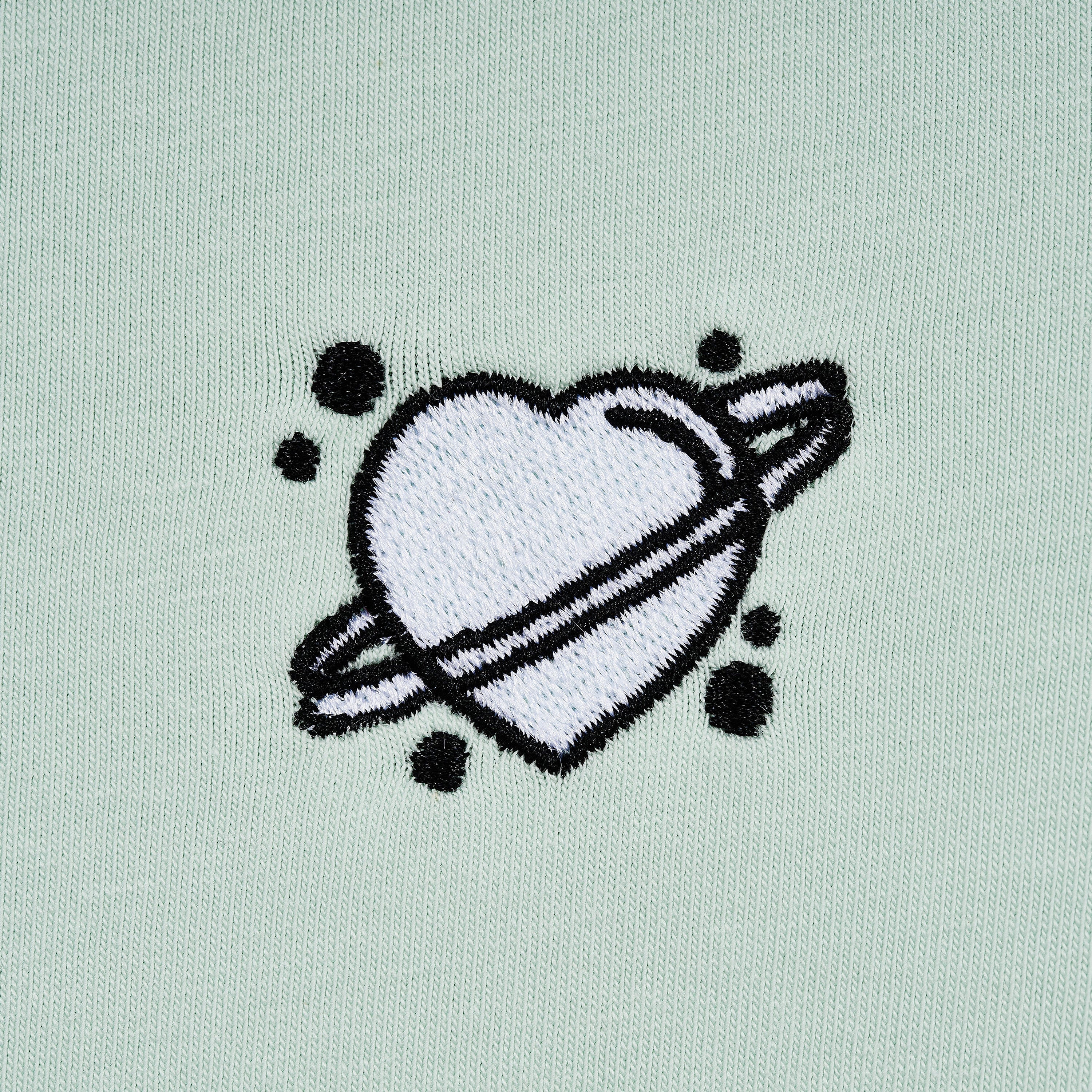 Balloon-Kleid aus Baumwolle mit Herz Stickerei