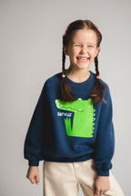 Sweatshirt Krokodil 100% Baumwolle soft touch