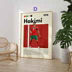 Fußball Stars Poster · Mbappé Neymar Messi Hakimi Haaland Yamal · Sport Wanddeko · Print ohne Rahmen