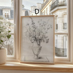 Moderne Vintage Kunst Poster · Geschenkidee · Blumen Porträt Stillleben Klassische Wandkunst · Dekoprint ohne Rahmen