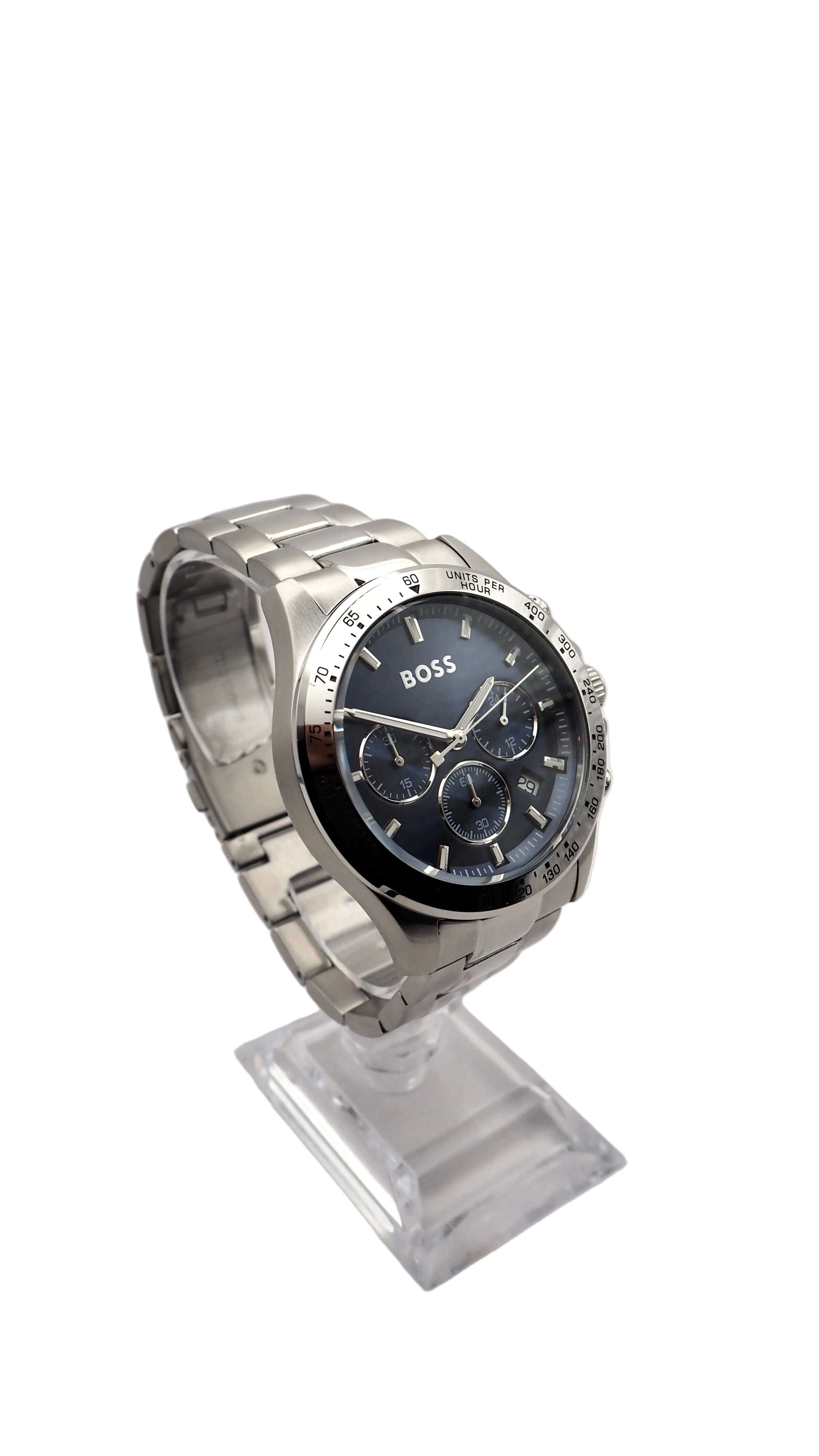 Boss Hero Chronograph 1513755 Herrenuhr Edelstahl Silber Neu OVP