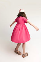 Oversize Kleid in Pink aus Baumwolle