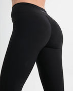 Set Bootcut Leggings High Waist + Tank Top gerippt– Schwarz
