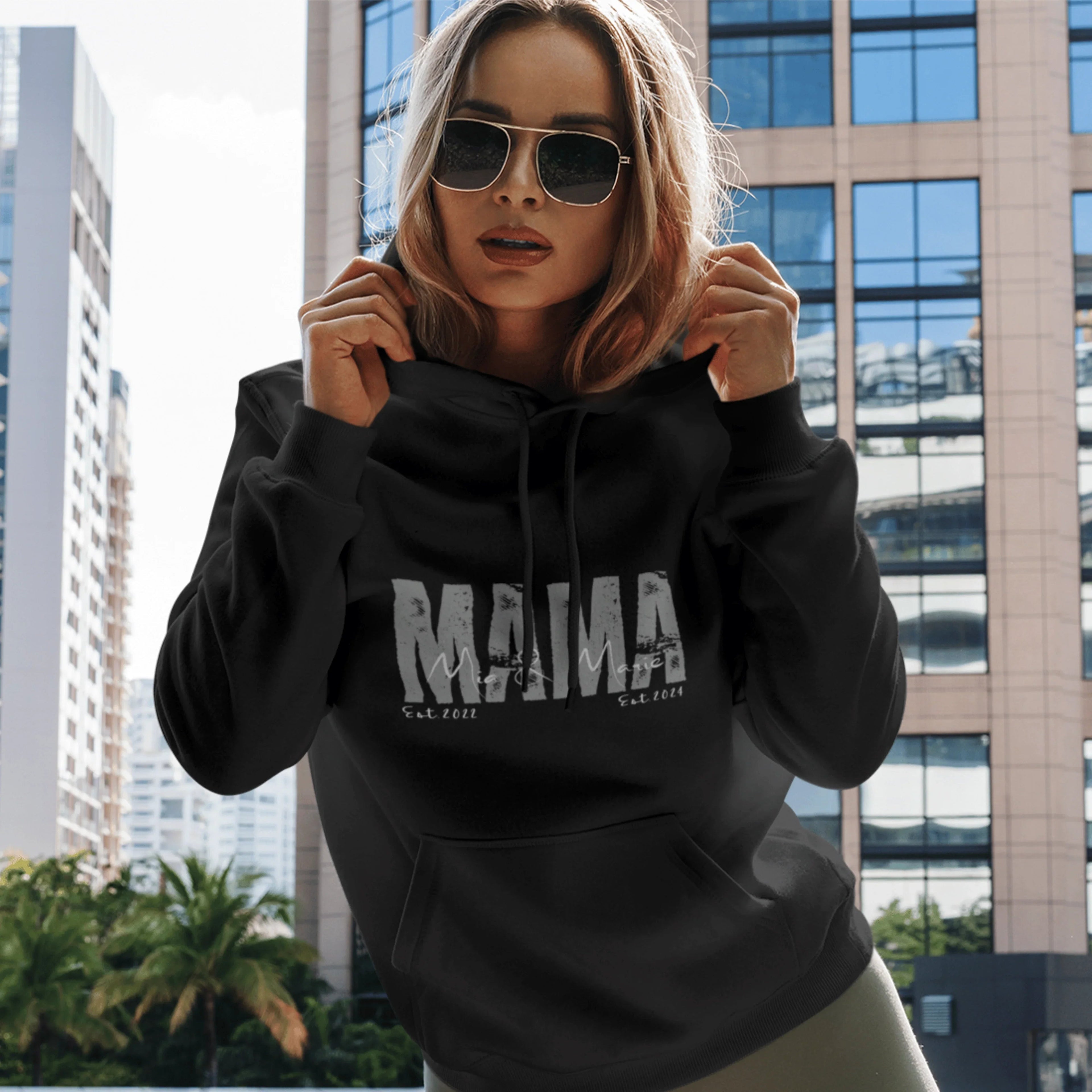 MAMA Hoodie SOLID ROCKS personalisiert