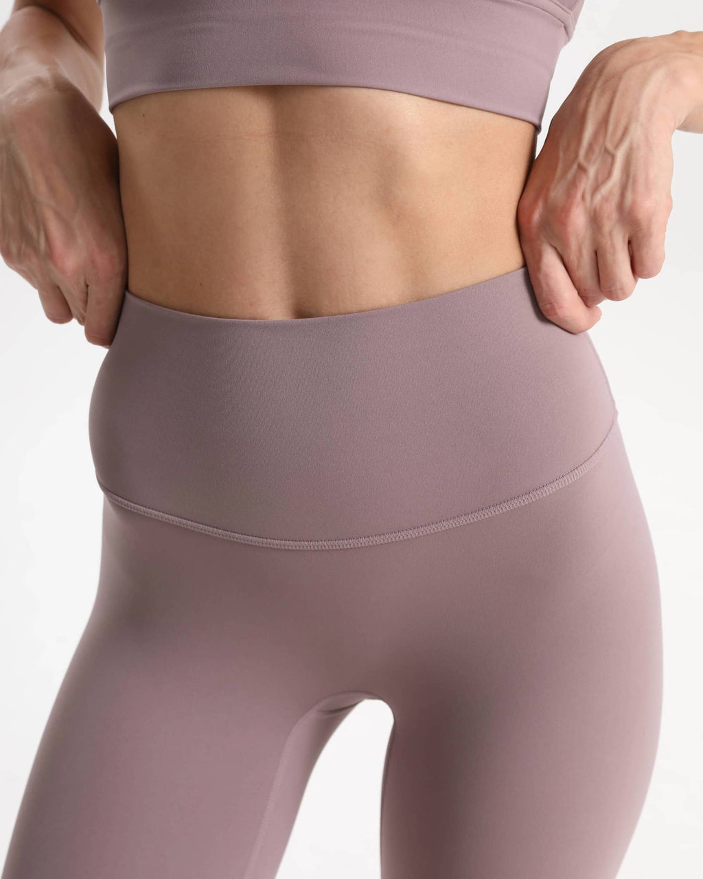 Legging taille haute avec poche cachée – Lilas pastel