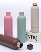 Isolierte Edelstahl Trinkflasche für Sport, Yoga & Pilates – Aqua Zen, Greige
